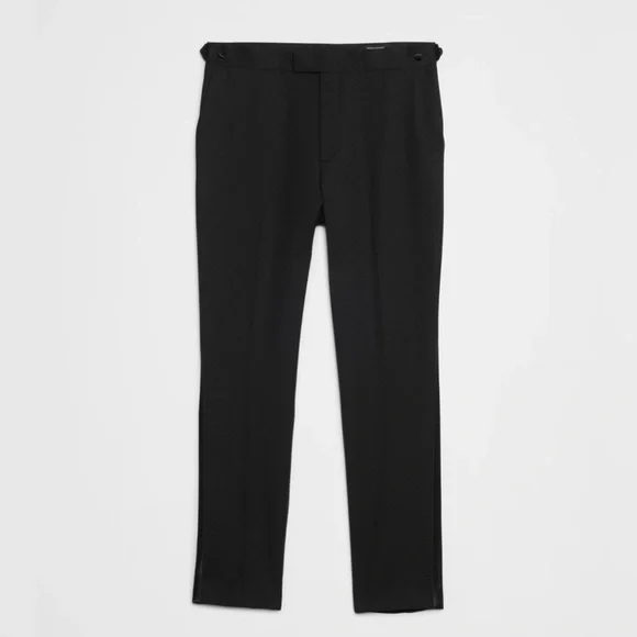 NWT Banana Republic Tailored Fit Tuxedo Black Suit Pant Sz 38 x 30 (#781724)